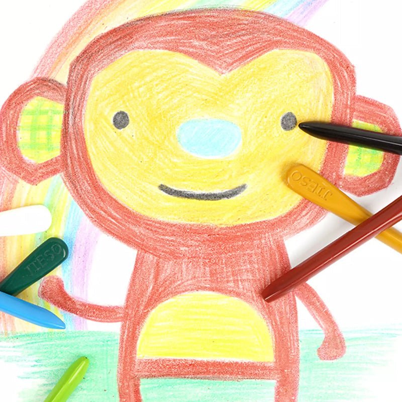 ! EcoCrayons Natuurlijke Wasco Krijtjes – Milieuvriendelijke Kleuren Set