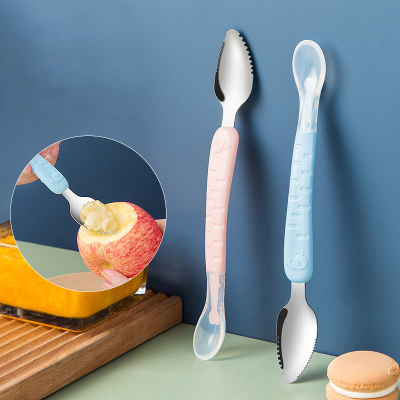 TinyTasties 2-in-1 Siliconen Baby Lepel – Veilig Babyvoedingsbestek