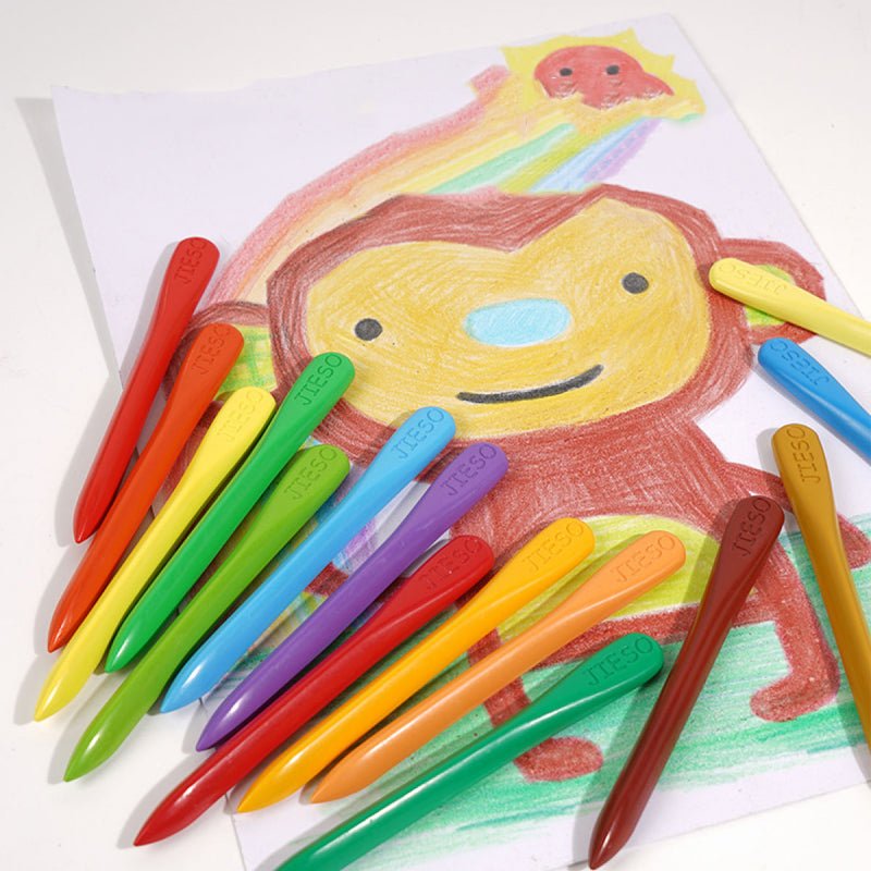 ! EcoCrayons Natuurlijke Wasco Krijtjes – Milieuvriendelijke Kleuren Set