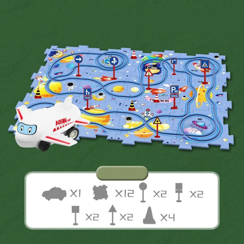 CleverKids Educatieve Voertuigen Puzzelset – Interactief Speelmat Puzzelspel